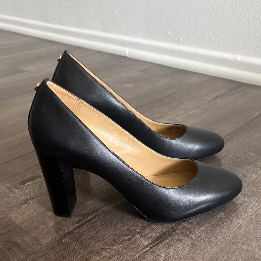 Brand New Michael Kors Black Leather Heels